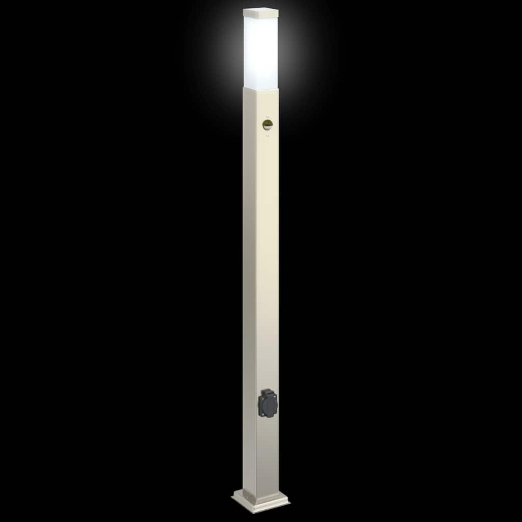 Lampioni a dissuasore con sensore e presa 3 pz 110 cm Acciaio Inox IP44 | homemem39