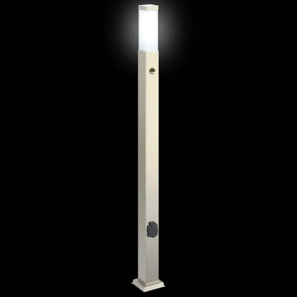 Lampioni a dissuasore con sensore e presa 3 pz 110 cm Acciaio Inox IP44 | homemem39