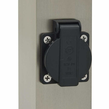 Lampioni a dissuasore con sensore e presa 3 pz 110 cm Acciaio Inox IP44 | homemem39