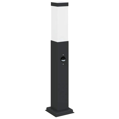 Lampada a paletto con sensore 50 cm Nera IP44 | homemem39