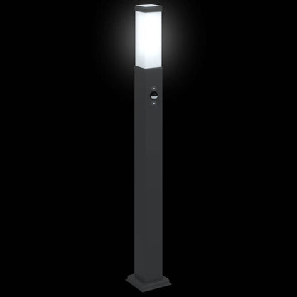 Lampioni a paletto con sensore 3 pz 80 cm neri IP44 | homemem39
