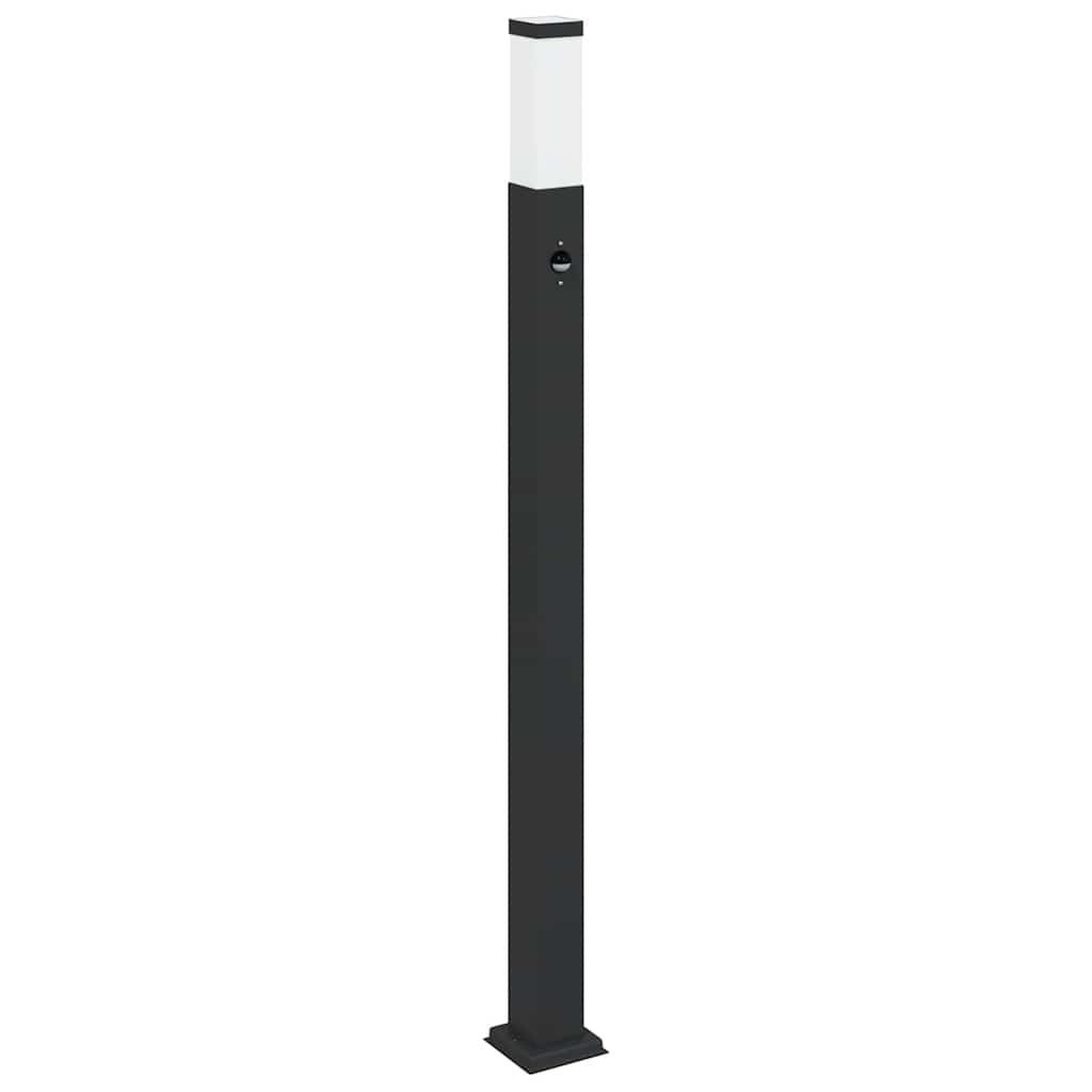 Lampada a paletto con sensore 110 cm Nera IP44 | homemem39