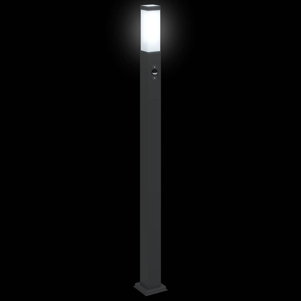 Lampioni a paletto con sensore 3 pz 110 cm neri IP44 | homemem39