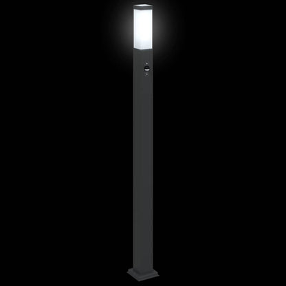 Lampioni a paletto con sensore 3 pz 110 cm neri IP44 | homemem39