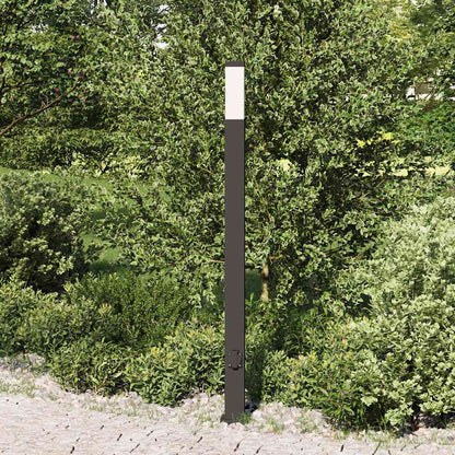 Lampada a paletto con presa di corrente 110 cm Nera IP44