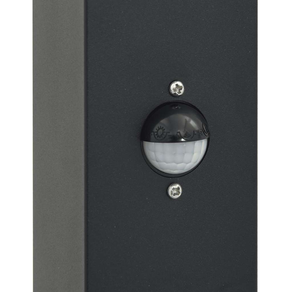 Lampioni a paletto con sensore e presa 3 pz 50 cm neri IP44 | homemem39