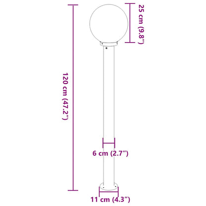 Lampada a paletto 120 cm in Acciaio Inox IP44 | homemem39