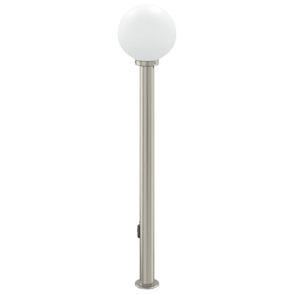 Lampada a paletto con presa elettrica 120 cm Acciaio Inox IP44 | homemem39