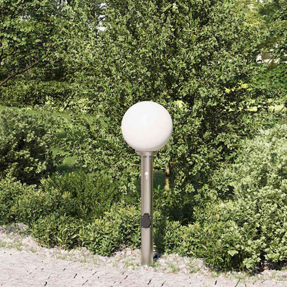 Lampada a paletto con sensore e presa 80 cm Acciaio Inox IP44 | homemem39