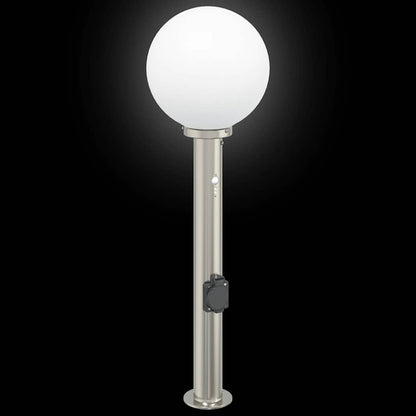 Lampioni a dissuasore con sensore e presa 3 pz 80 cm Acciaio Inox IP44 | homemem39