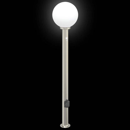Lampioni a dissuasore con sensore e presa 3 pz 120 cm Acciaio Inox IP44 | homemem39