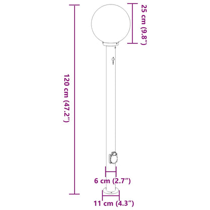 Lampioni a dissuasore con sensore e presa 3 pz 120 cm Acciaio Inox IP44 | homemem39