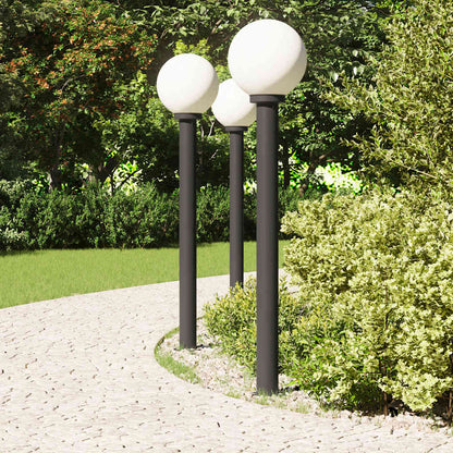 Lampioni a palo 3 pz 120 cm Nero IP44 | homemem39