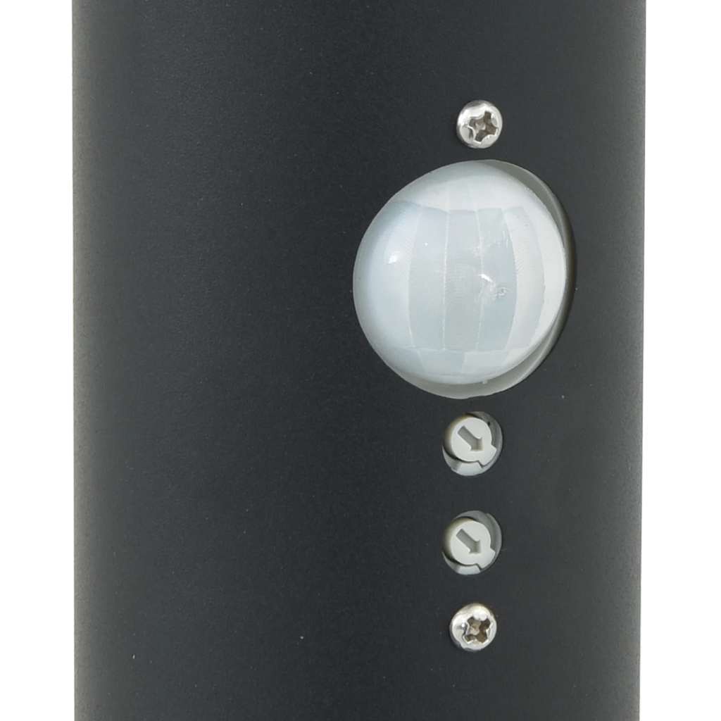 Lampada a paletto con sensore 80 cm Nera IP44 | homemem39