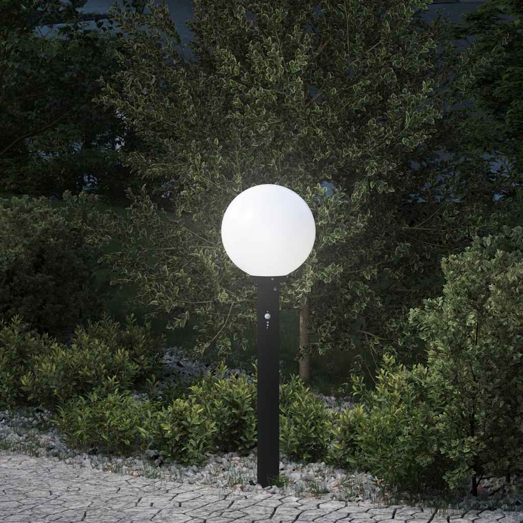 Lampada a paletto con sensore 80 cm Nera IP44 | homemem39