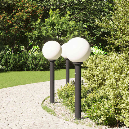 Lampioni a paletto con sensore 3 pz 80 cm neri IP44 | homemem39