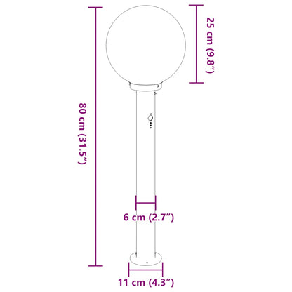 Lampioni a paletto con sensore 3 pz 80 cm neri IP44 | homemem39