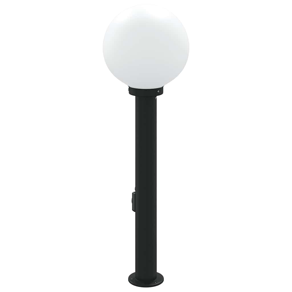 Lampada a paletto con presa elettrica 80 cm Nera IP44 | homemem39