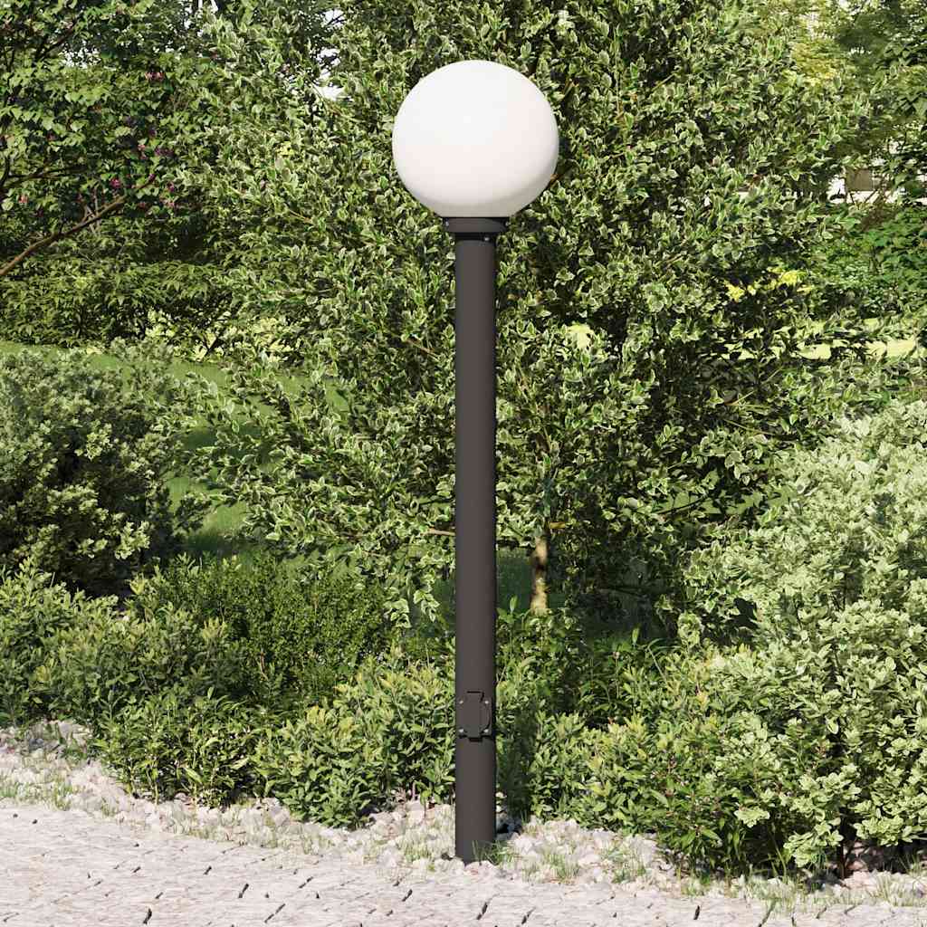 Lampada a paletto con presa di corrente 120 cm Nera IP44 | homemem39