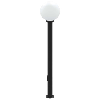 Lampada a paletto con presa di corrente 120 cm Nera IP44 | homemem39