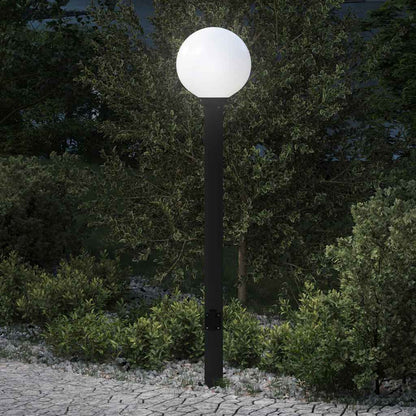 Lampada a paletto con presa di corrente 120 cm Nera IP44 | homemem39
