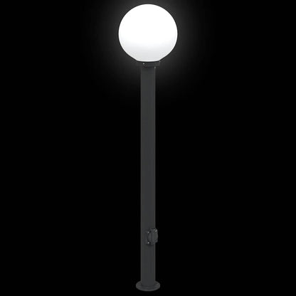 Lampioni a palo con presa elettrica 3 pz 120 cm Nero IP44 | homemem39