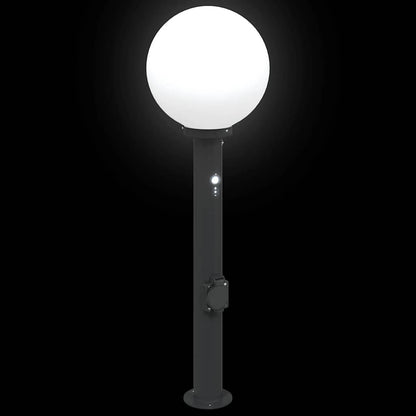 Lampioni a paletto con sensore e presa 3 pz 80 cm neri IP44 | homemem39