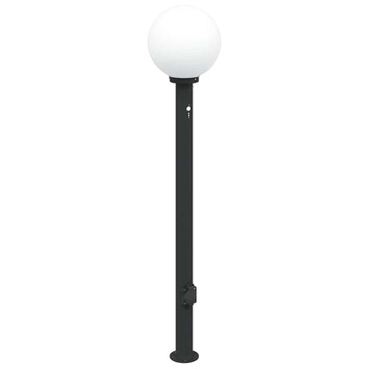 Lampada a paletto con sensore e presa 120 cm Nera IP44 | homemem39
