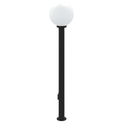 Lampada a paletto con sensore e presa 120 cm Nera IP44 | homemem39