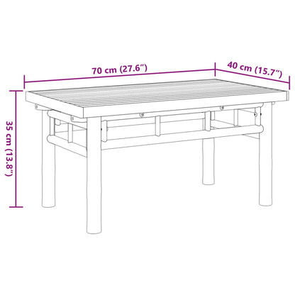 Tavolino da Salotto 70x40x35 cm in Bambù | homemem39