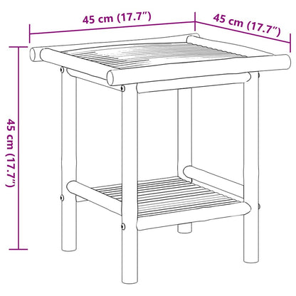 Tavolino da Salotto 45x45x45 cm in Bambù