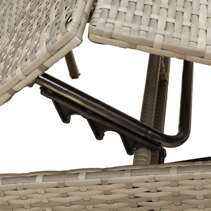 Lettini Prendisole 2 pz con Cuscini Grigio in Polyrattan - homemem39