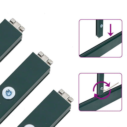 Telaio Serra con Base Verde 334x169x202 cm in Alluminio - homemem39