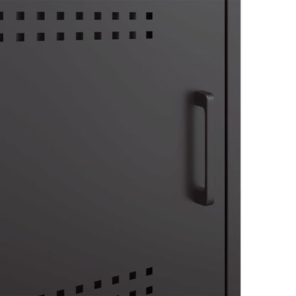 Comodini 2 pz Nero 36x39x50,5 cm in Acciaio - homemem39