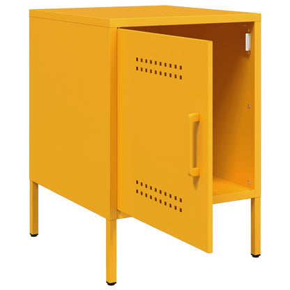 Comodini 2 pz Giallo Senape 36x39x50,5 cm in Acciaio - homemem39