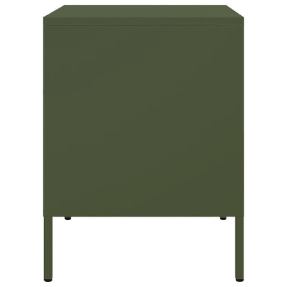 Comodini 2 pz Verde Oliva 36x39x50,5 cm in Acciaio - homemem39