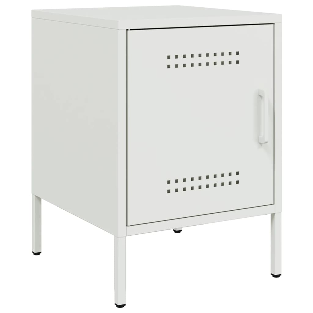 Comodini 2 pz Bianchi 36x39x50,5 cm in Acciaio - homemem39