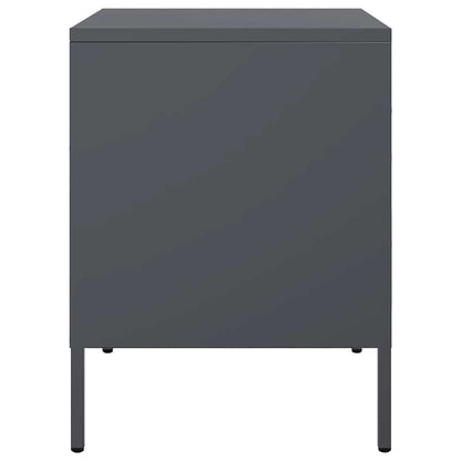 Comodino Antracite 36x39x50,5 cm in Acciaio - homemem39