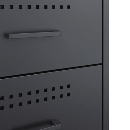 Comodini 2 pz Antracite 36x39x50,5 cm in Acciaio - homemem39