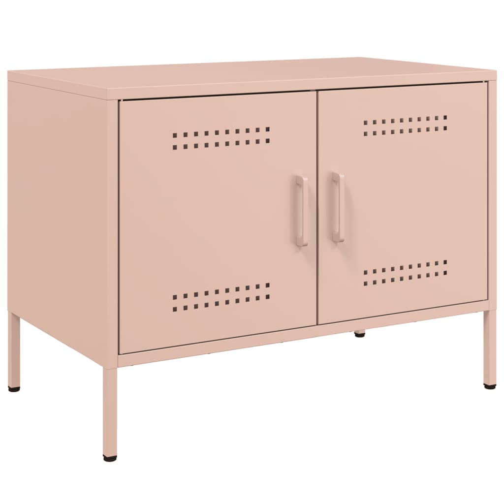 Mobili TV 2pz Rosa 68x39x50,5 cm in Acciaio - homemem39