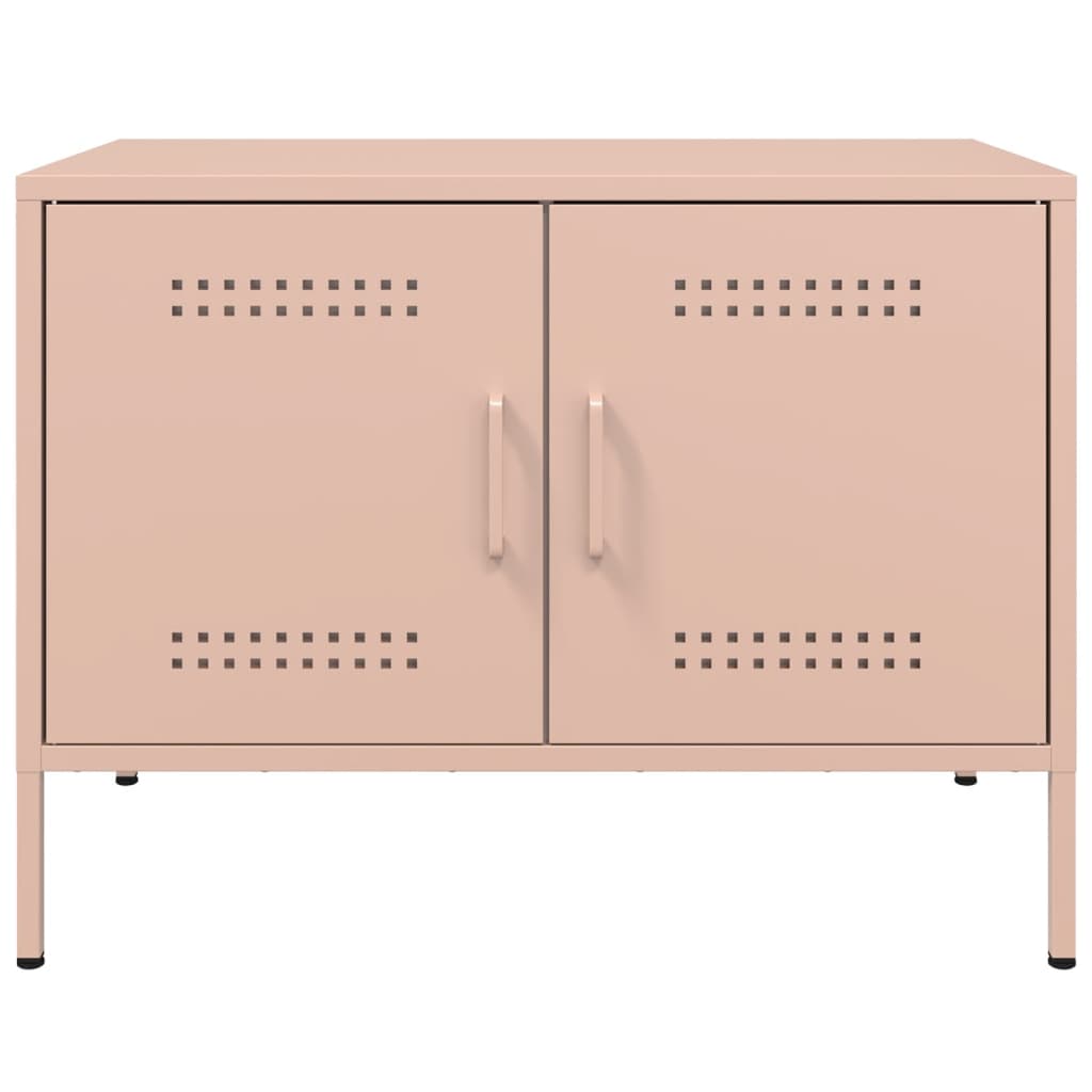Mobili TV 2pz Rosa 68x39x50,5 cm in Acciaio - homemem39