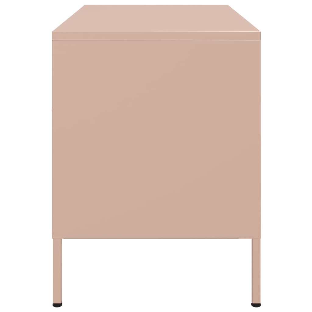 Mobili TV 2pz Rosa 68x39x50,5 cm in Acciaio - homemem39
