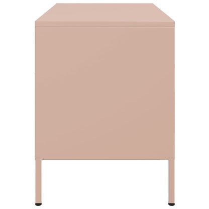Mobili TV 2pz Rosa 68x39x50,5 cm in Acciaio - homemem39