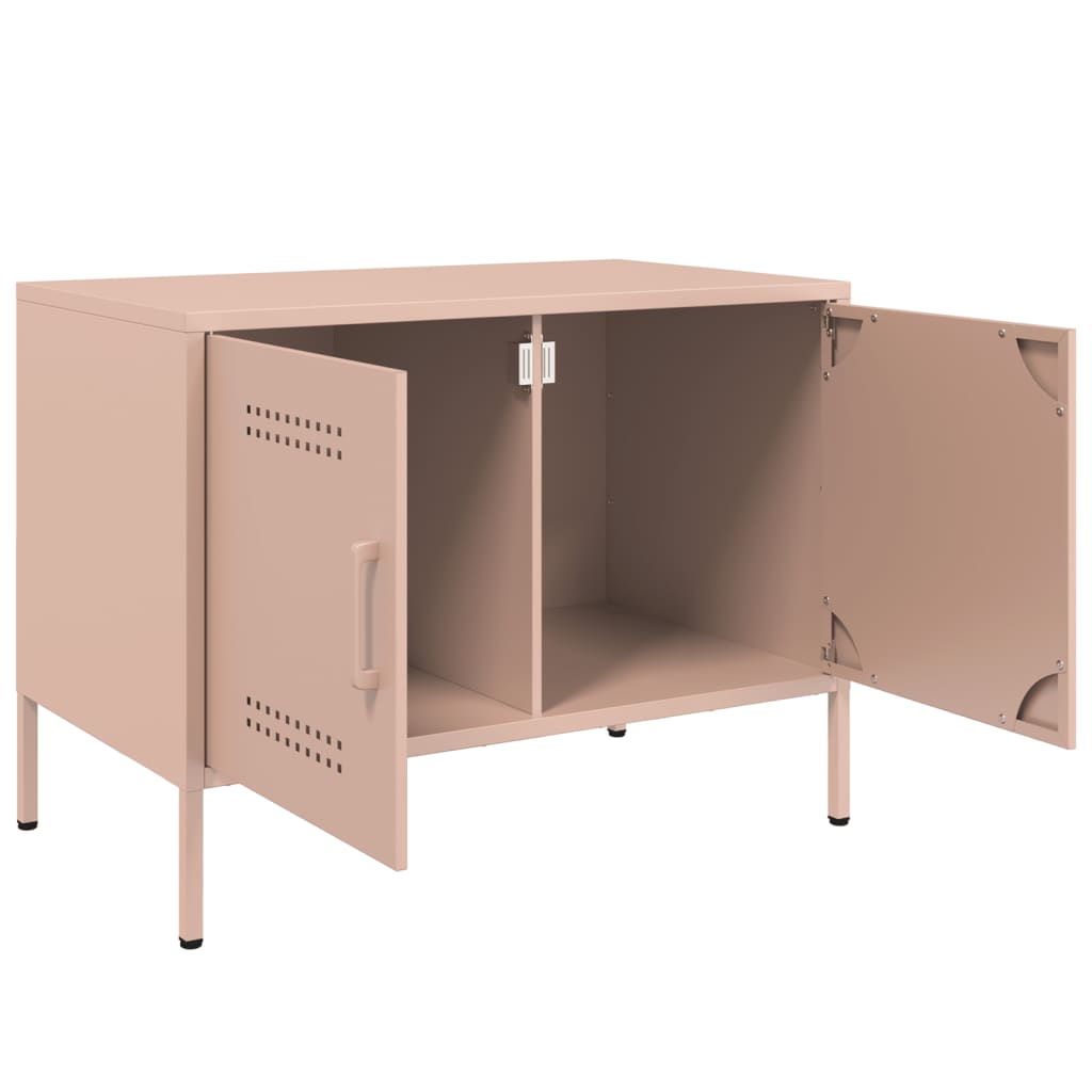 Mobili TV 2pz Rosa 68x39x50,5 cm in Acciaio - homemem39