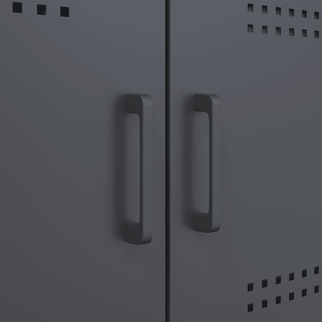 Mobile TV Antracite 68x39x50,5 cm in Acciaio - homemem39