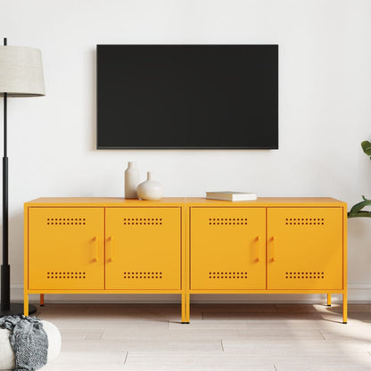 Mobili TV 2 pz Giallo Senape 68x39x50,5 cm in Acciaio - homemem39