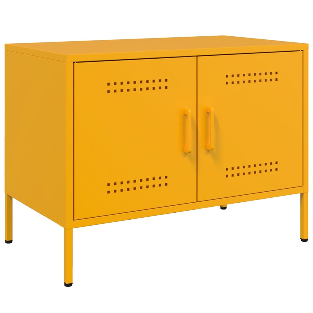 Mobili TV 2 pz Giallo Senape 68x39x50,5 cm in Acciaio - homemem39
