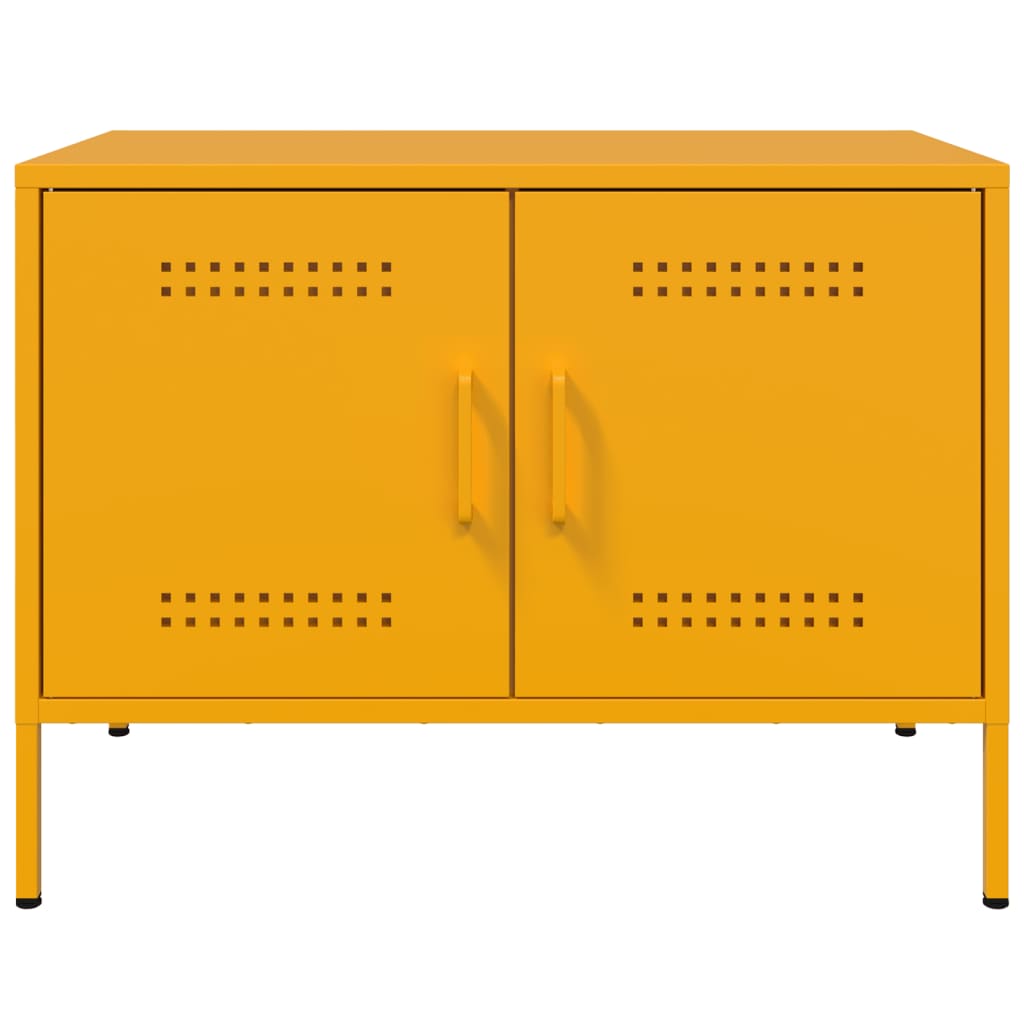 Mobili TV 2 pz Giallo Senape 68x39x50,5 cm in Acciaio - homemem39