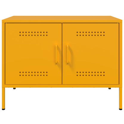 Mobili TV 2 pz Giallo Senape 68x39x50,5 cm in Acciaio - homemem39