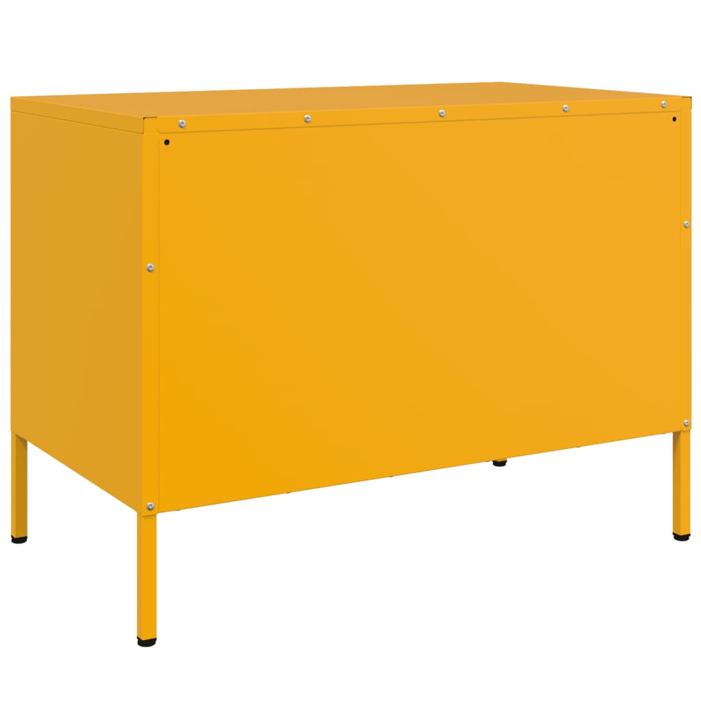 Mobili TV 2 pz Giallo Senape 68x39x50,5 cm in Acciaio - homemem39